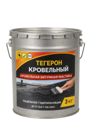 Тегерон Кровельный Ecobit ведро 3,0 кг - кровельная битумная мастика ДСТУ Б В.2.7-108-2001 Дніпро