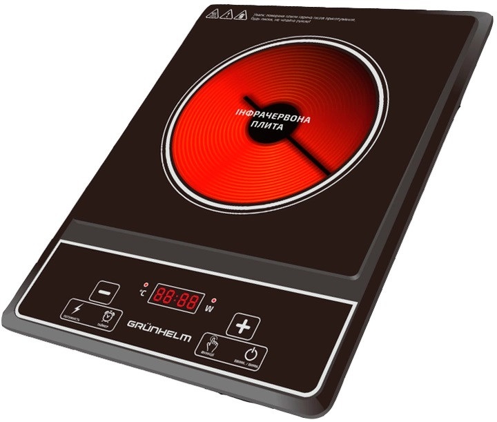 Плита инфракрасная настольная Grunhelm GIR-854 2000 Вт Київ - зображення 1