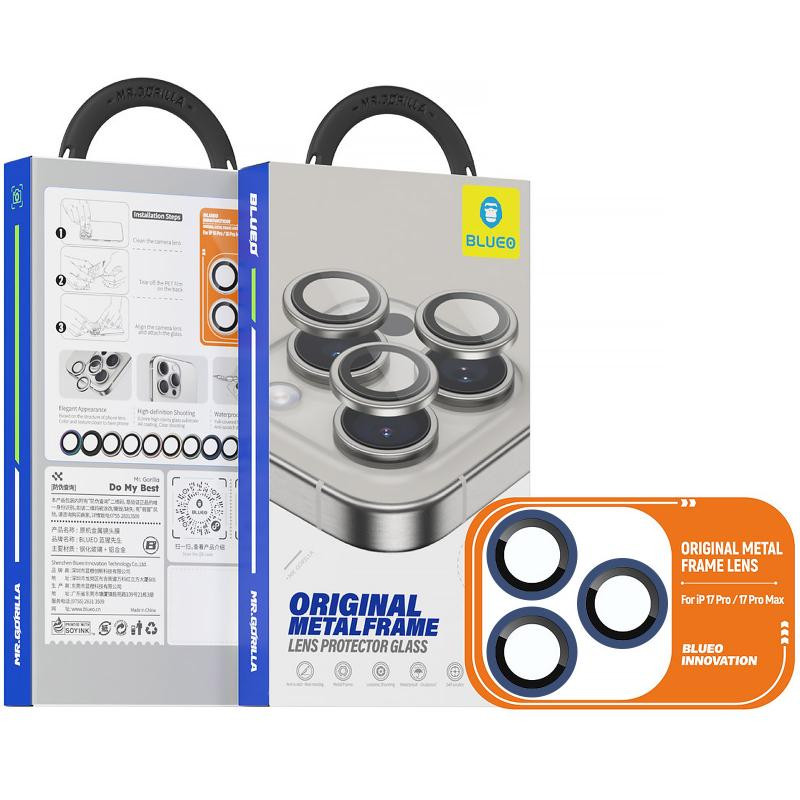 Защитное стекло BlueO Metal на камеру для Apple iPhone 17 Pro / 17 Pro Max Херсон - зображення 3