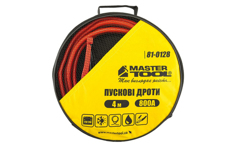 Провода пусковые MASTERTOOL 800А/12V/24V 4 м t до -40°C сумка для хранения 81-0128 Харків - зображення 4