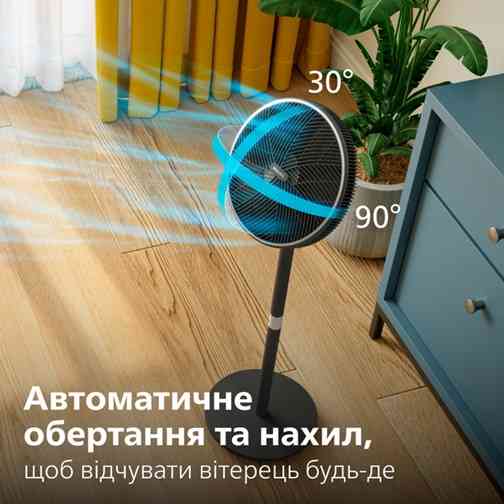 Вентилятор напольный Philips CX3550/01 48 Вт черный Київ