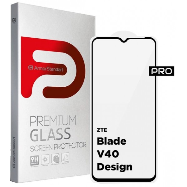 Захисне скло ArmorStandart для ZTE Blade V40 Design Black (Код товару:32705) Харьков - изображение 2
