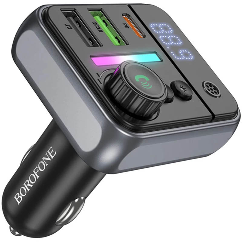 АЗУ FM модулятор Borofone BC50 Ascenso PD20W+QC3.0 total 38W (2USB-A/1C) Херсон - изображение 3