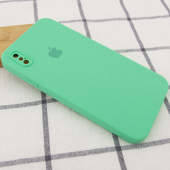 Чехол Silicone Case Square Full Camera Protective (AA) для Apple iPhone X / XS (5.8") Херсон - зображення 12