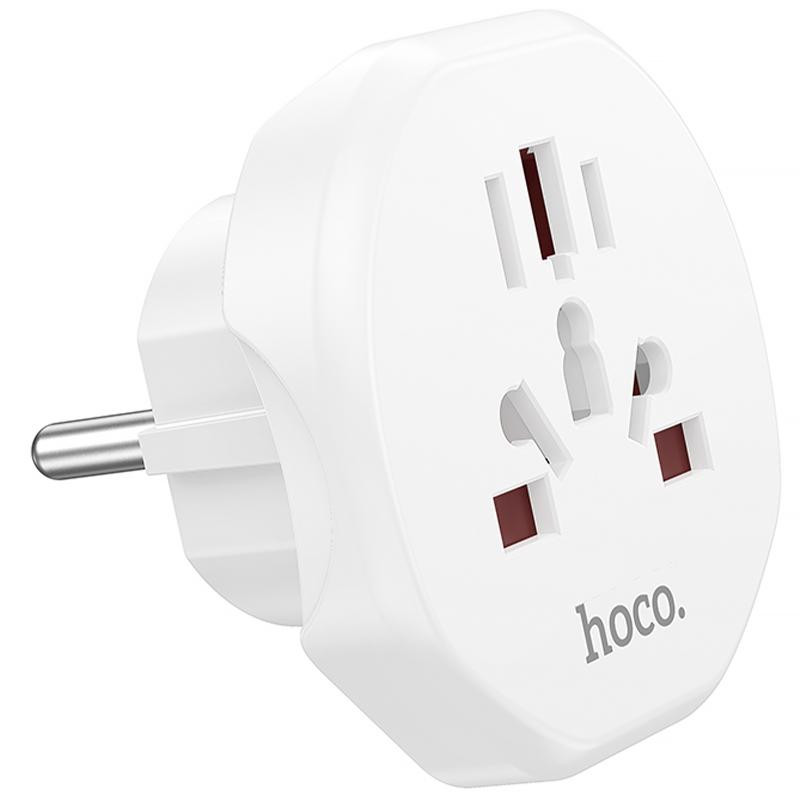 Сетевой универсальный переходник Hoco AC6 3in1 (EU) Херсон - изображение 2