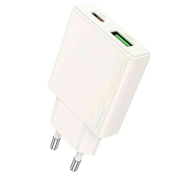 СЗУ Hoco N45 Biscuit PD30W+QC3.0 (1USB-A/1C) + кабель Type-C to Lightning Херсон