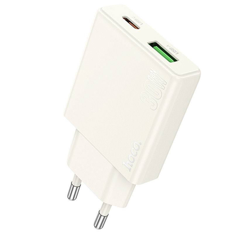 СЗУ Hoco N45 Biscuit PD30W+QC3.0 (1USB-A/1C) + кабель Type-C to Lightning Херсон - изображение 3