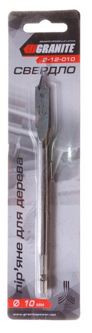 Сверло для дерева GRANITE перьевое 10х152 мм 6-гранный хвостовик ¼" 2-12-010 Харків - зображення 2