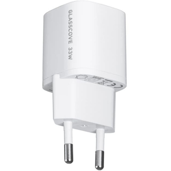Мережевий зарядний пристрій Glasscove Wall Charger 33W USB+Type-C White Харків - зображення 4