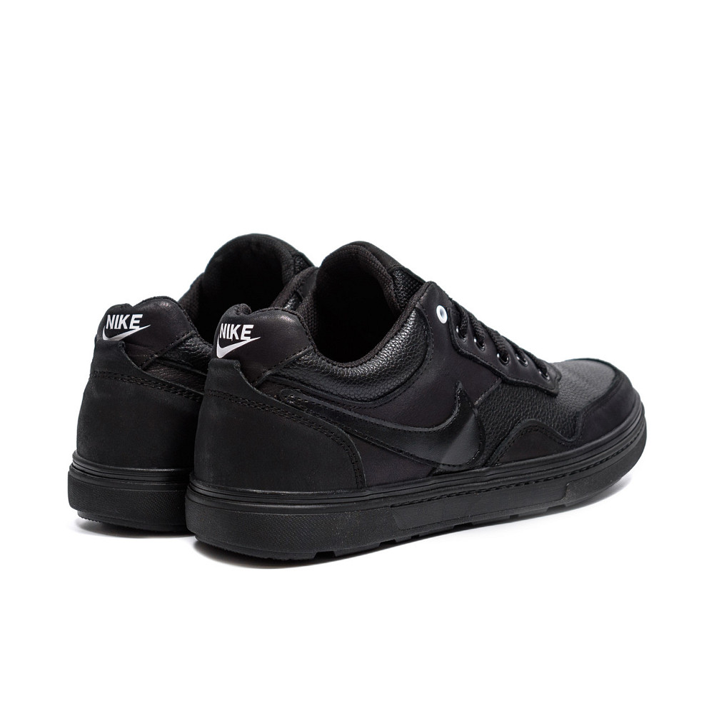 Мужские кожаные кроссовки  Nike Black Київ - зображення 4