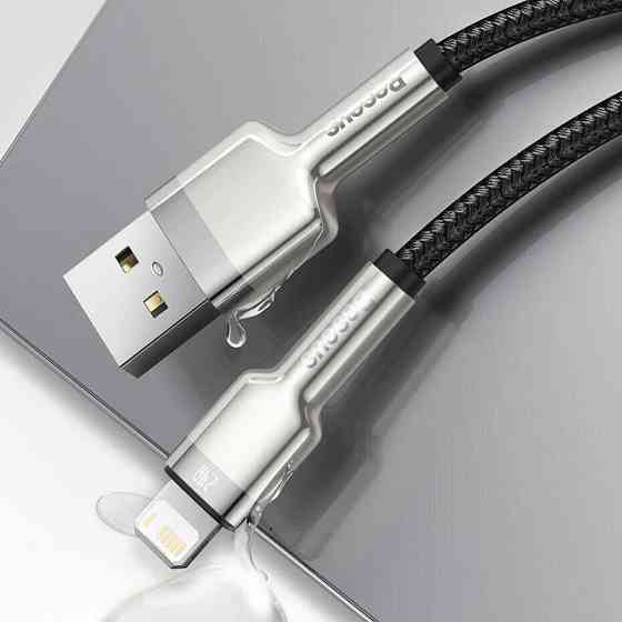 Дата кабель Baseus Cafule Series Metal USB to Lightning 2.4A (0.25m) (CALJK-0) Херсон