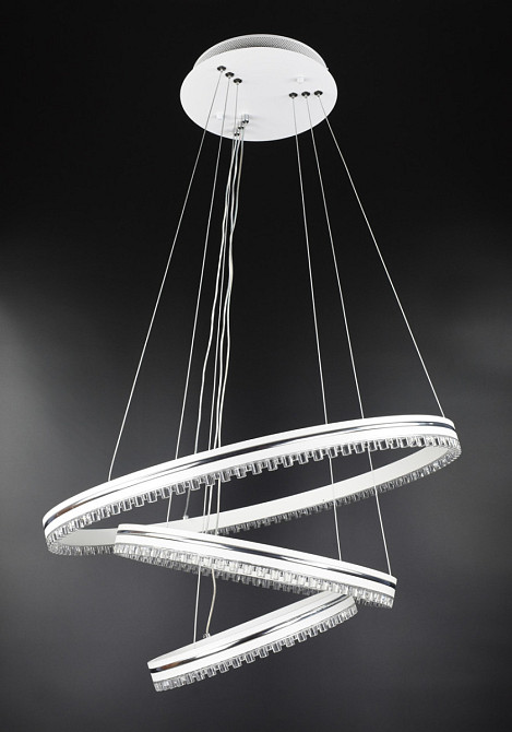 Люстра стельова LED з пультом A55060/3P-wh-ch Білий 50-140х60х60 см. Київ - зображення 1