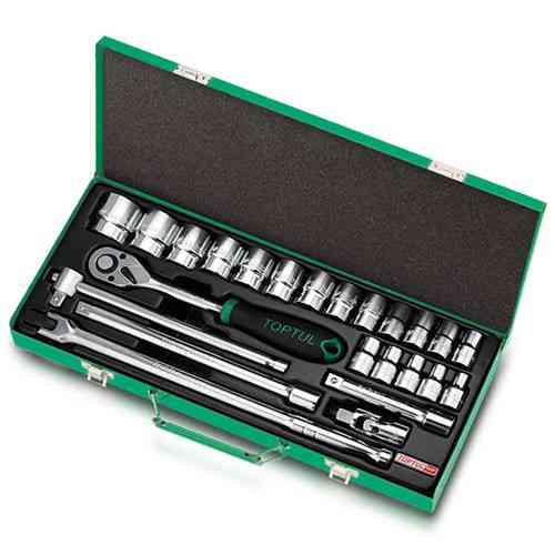 Набор инструмента головки с трещоткой TOPTUL 1/2" 24ед. (6-гр.) GCAD2401 Харьков