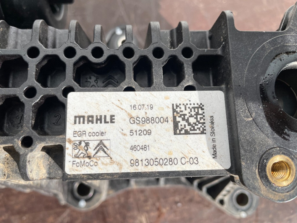 Радиатор EGR (охладитель) Opel Vivaro 1.5 BlueHDI 2019-2024 (9813050280) Ковель - зображення 2