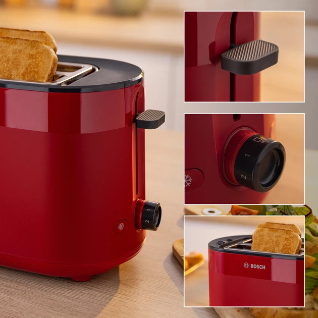 Тостер Bosch MyMoment TAT2M124 950 Вт красный Київ - зображення 3