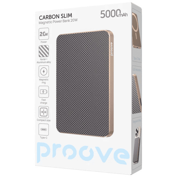Power Bank Proove Carbon Slim 20W 5000mAh Sunflare (PBCS20010050) Харків - зображення 7