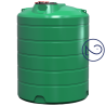 Емкость 3000 л две горловины вертикальная зеленая Киев
