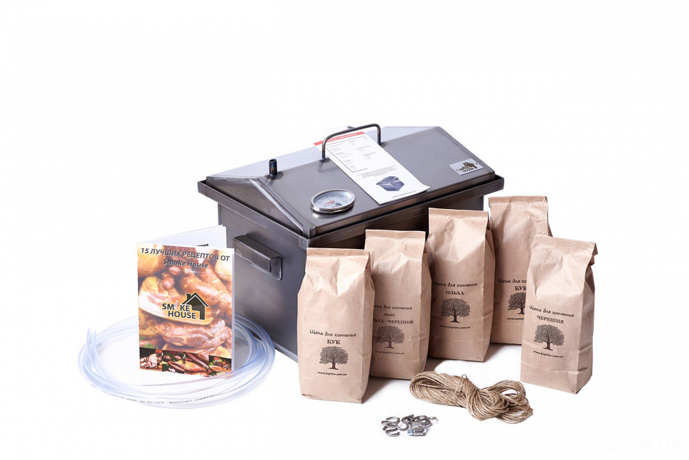 Коптильня горячего копчения Smoke House M Original с термометром и сумкой Харьков - изображение 7