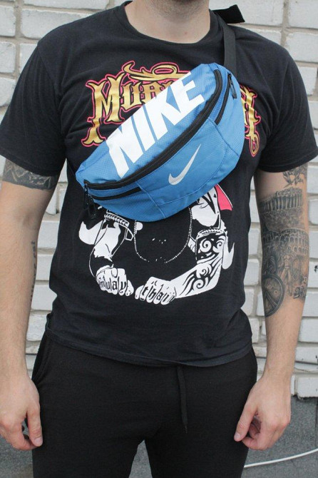 Поясная сумка Nike Team Training (голубая) сумка на пояс Київ - зображення 11