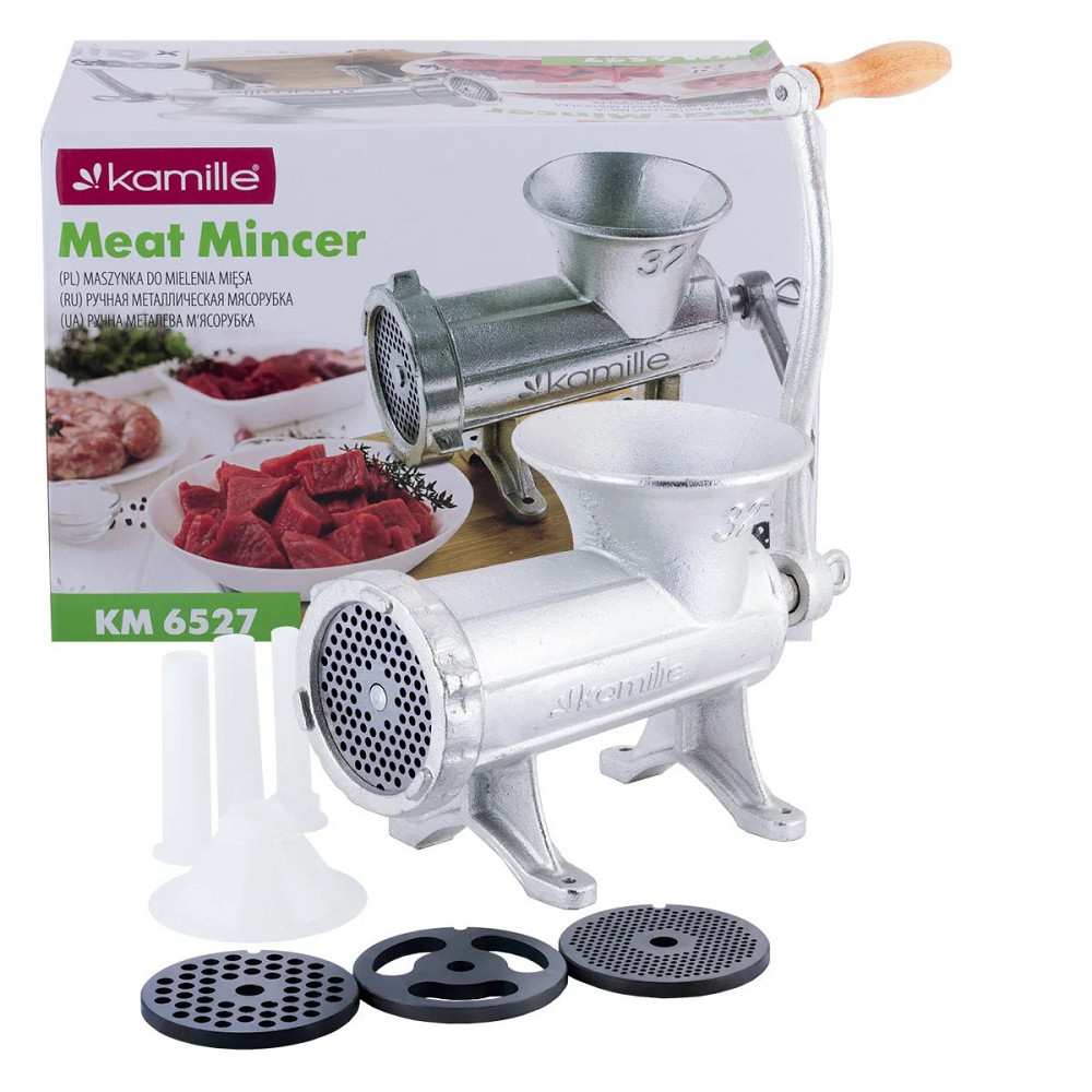 Мясорубка ручная Kamille чугунная KM 6527 Одеса - зображення 9
