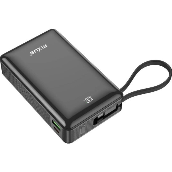 Power Bank Rixus RXPB02B 20000mAh 22.5W Black Харків - зображення 3