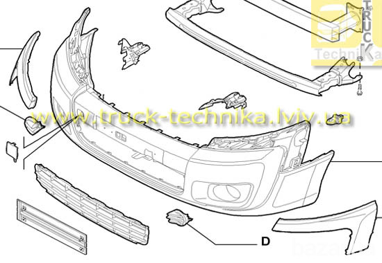 Бампер передний Citroen Jumpy, Fiat Scudo, Peugeot Expert, 7401FQ, 1497581078 Львов - изображение 6
