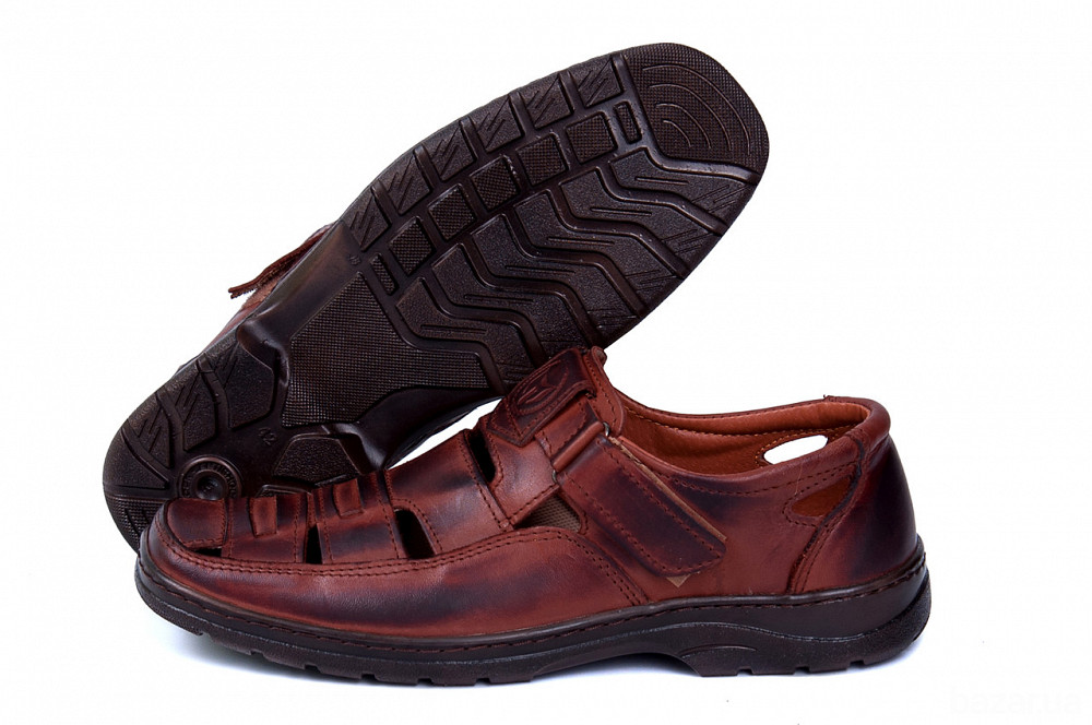 Мужские кожаные летние туфли Matador Brown Киев - изображение 4