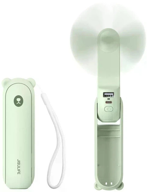 Вентилятор аккумуляторный Jisulife F8X Green 10 Вт зеленый Киев - изображение 1