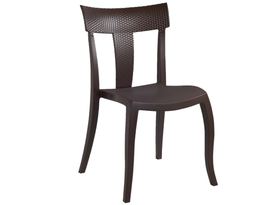 Стул Papatya TORO-S RATTAN тёмно-коричневый Киев