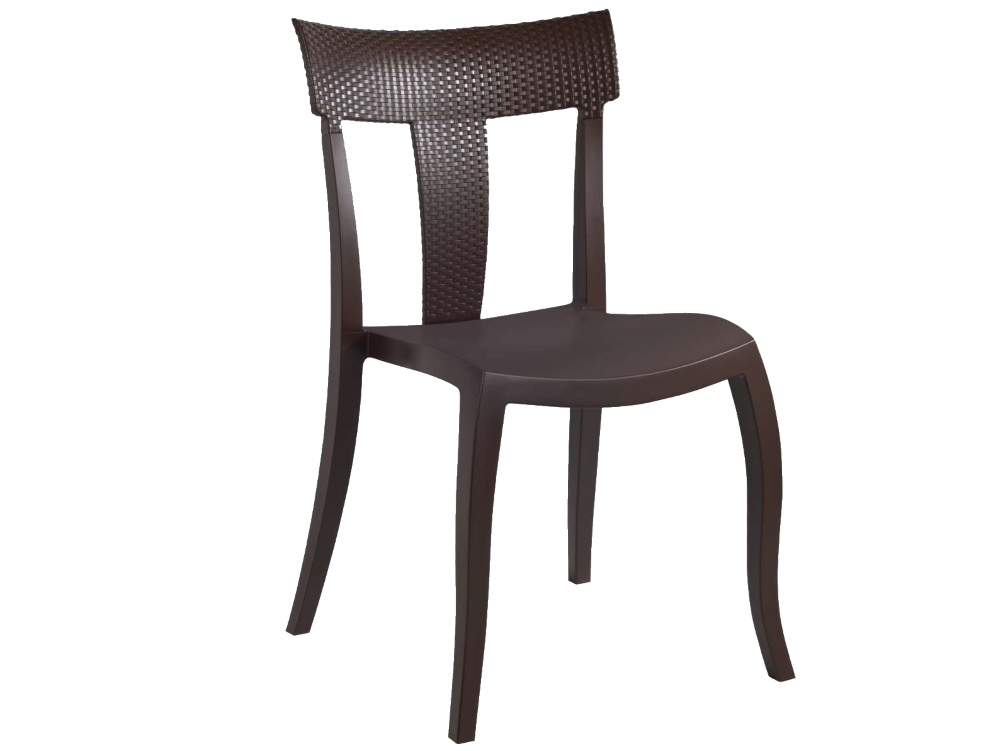 Стул Papatya TORO-S RATTAN тёмно-коричневый Киев - изображение 1