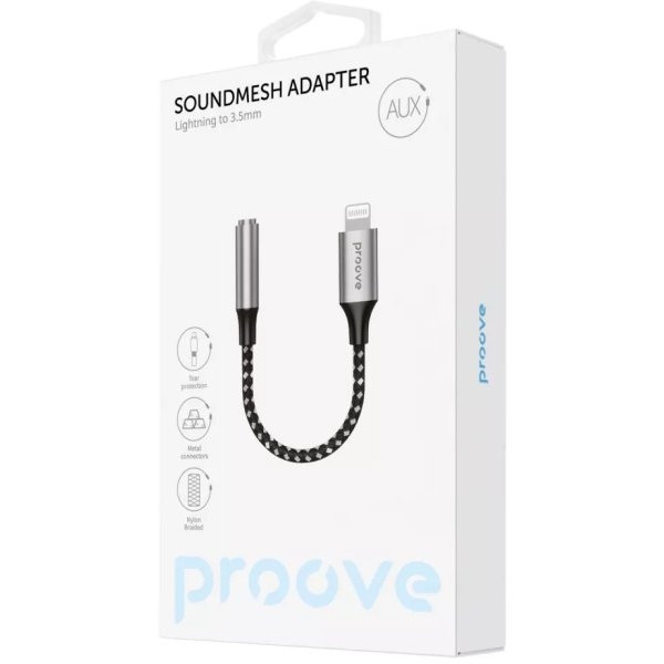 Адаптер Proove SoundMesh Lightning to 3.5 mm Gray (ACSM00005101) Харьков - изображение 1