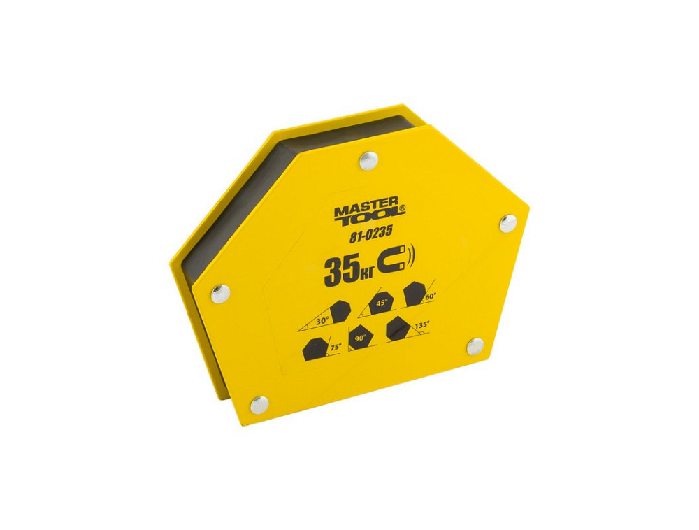 Магнит для сварки MASTERTOOL 35 кг 30/45/60/75/90/135° 145х110 мм 81-0235 Харьков - изображение 1