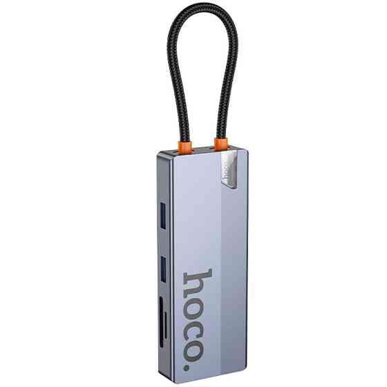 Переходник HUB Hoco HB52 Wow 8in1 (Type-C to HDTV+RJ45+SD/TF+PD+Type-C3.0+2xUSB3.0) Херсон