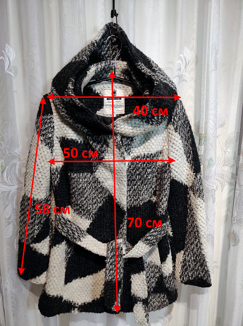 Півпальто(куртка)з каптуром,вовна,мохер, р.36,Premium Italian Fabric Самбір - зображення 7