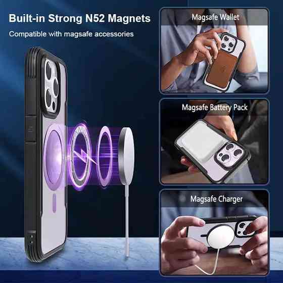 TPU+PC чехол Defense Clear with MagSafe для Apple iPhone 15 Pro (6.1") Херсон