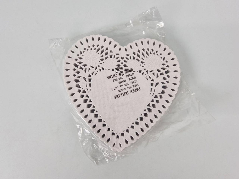 Салфетка кондитерская бумажная СЕРДЦЕ, диаметр 20,5 (250шт) (1 пач) Харків - зображення 1
