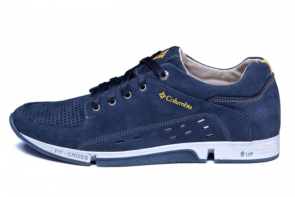 Мужские кожаные летние кроссовки, перфорация Colum Blue Киев - изображение 1