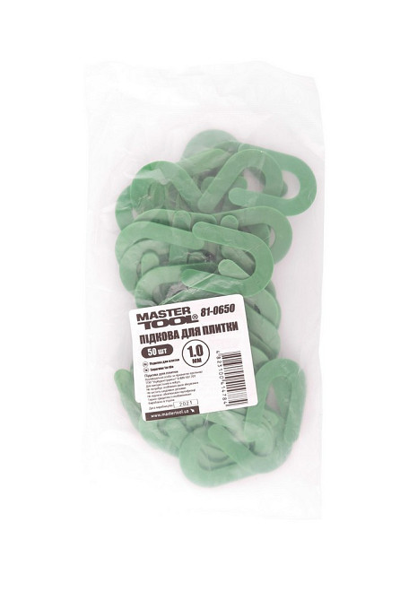 Подкова для укладки керамической плитки MASTERTOOL 1.0 мм набор 50 шт 81-0650 Харьков - изображение 3