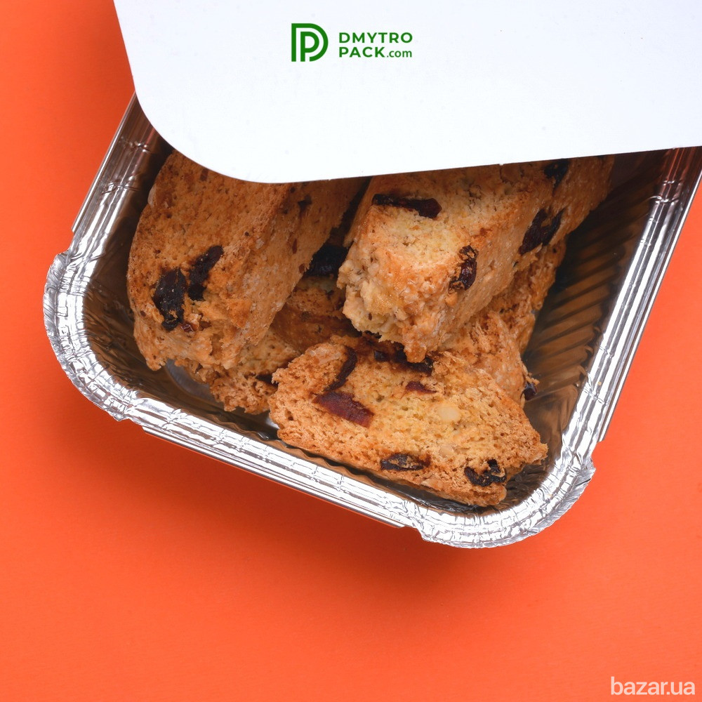Пищевой контейнер 430 мл из алюминиевой фольги с крышкой 145*120*40 мм Херсон - изображение 4