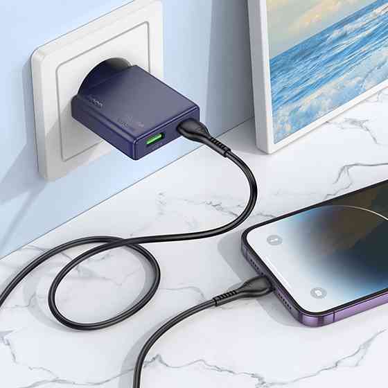 СЗУ Hoco N45 Biscuit PD30W+QC3.0 (1USB-A/1C) + кабель Type-C to Lightning Херсон