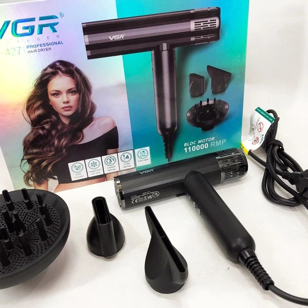 Фен VGR V-427 2200 Вт черный Київ - зображення 8