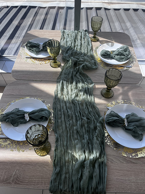 Раннер с салфетками 6шт Leeseph зеленый Одесса - изображение 2