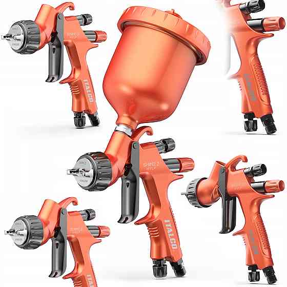 Пистолет окрасочный пневматический HVLP верх.пласт.бачок 600мл, форсунка-1,4мм ITALCO SHINE-2-1.4 Харків