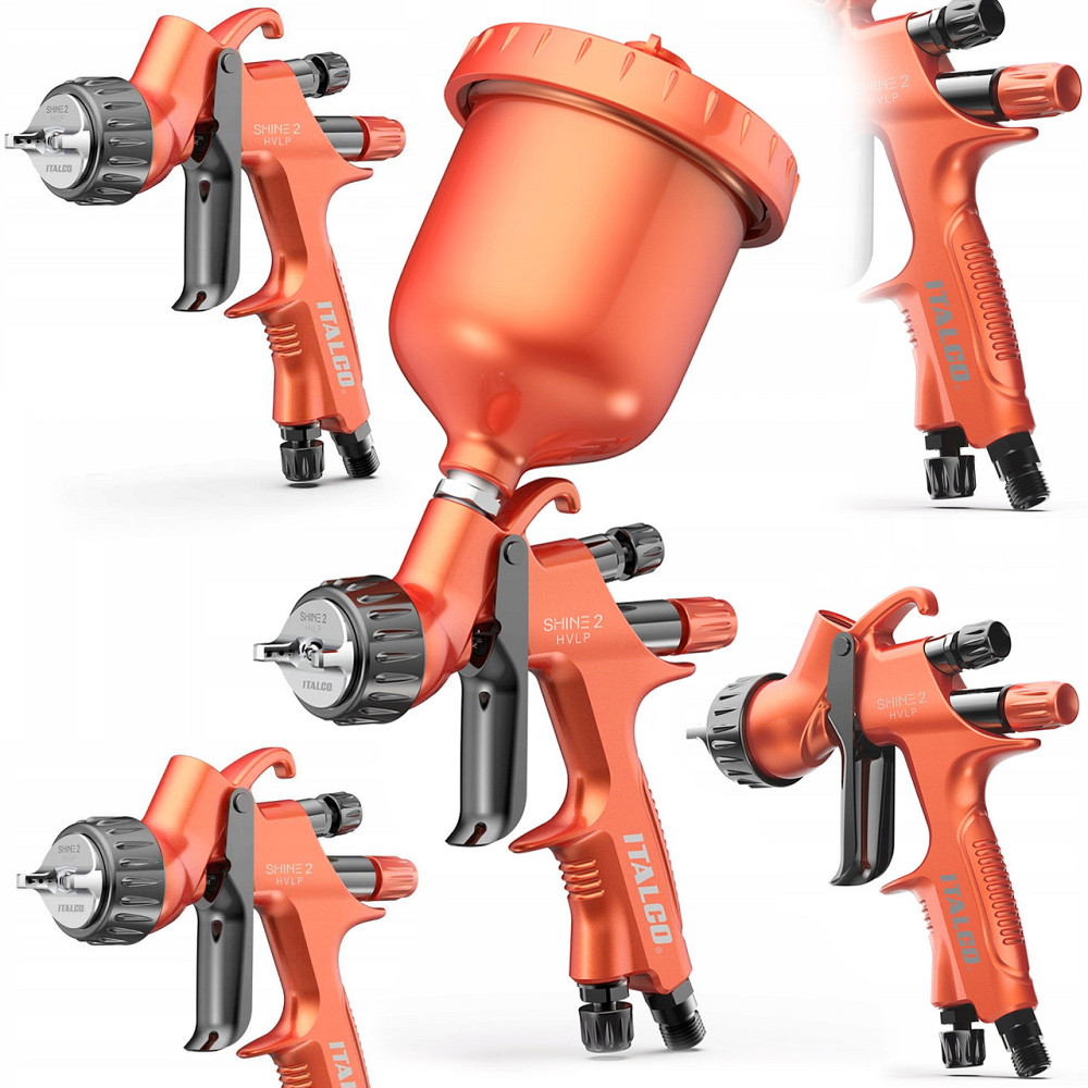 Пистолет окрасочный пневматический HVLP верх.пласт.бачок 600мл, форсунка-1,4мм ITALCO SHINE-2-1.4 Харків - зображення 3