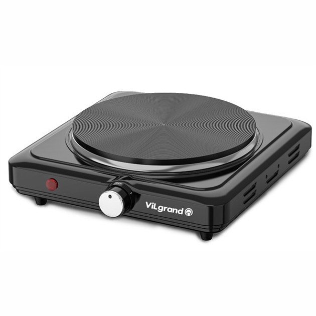 Электроплита Vilgrand VHP181F BLACK 1500 Вт черная Київ - зображення 3