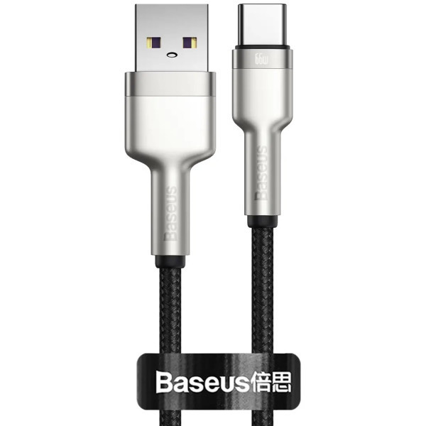 Кабель Baseus Cafule USB to Type-C 66W 0.25m Black (CAKF000001) Харьков - изображение 1