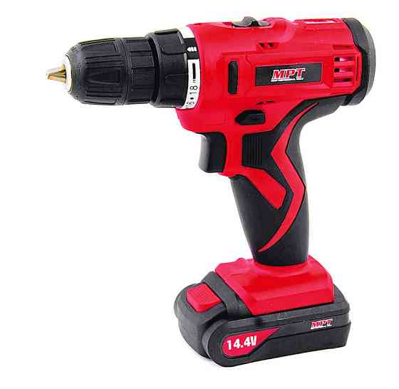 Дрель-шуруповерт аккумуляторная MPT 14.4 V Li-ion 1.3 Ач 2 скорости 0-400/1450 об/мин 10 мм 2 АКБ ке Харків