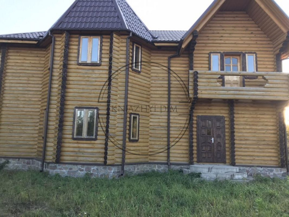 Продам дом сруб 250 м2 без ремонта 10 соток с. Старые Безрадычи Обуховский р-н Киев - изображение 1