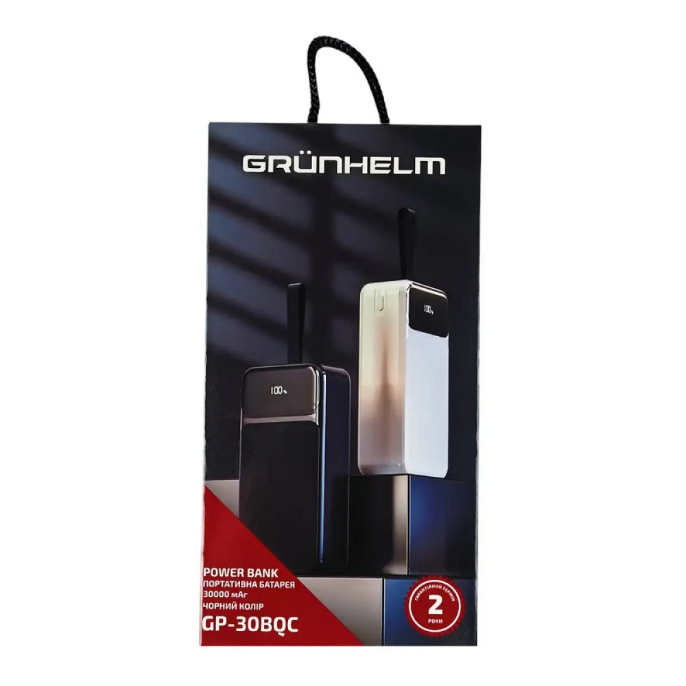 Повербанк Power bank Grunhelm GP-30BQC 30000 mAh черный Киев - изображение 7