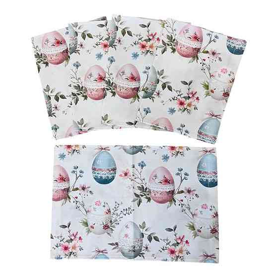 Салфетки Пасхальные прямоугольные 26х39см 5 штуки разноцветные Одесса